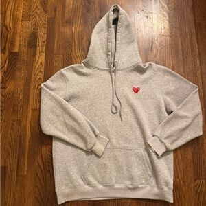 Comme des garçons play hoodie size XXL